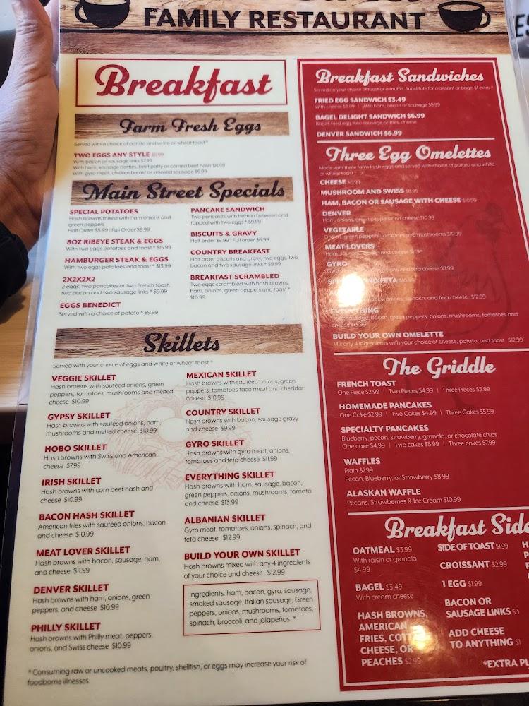 Main Street Family Restaurant Cheeseburger