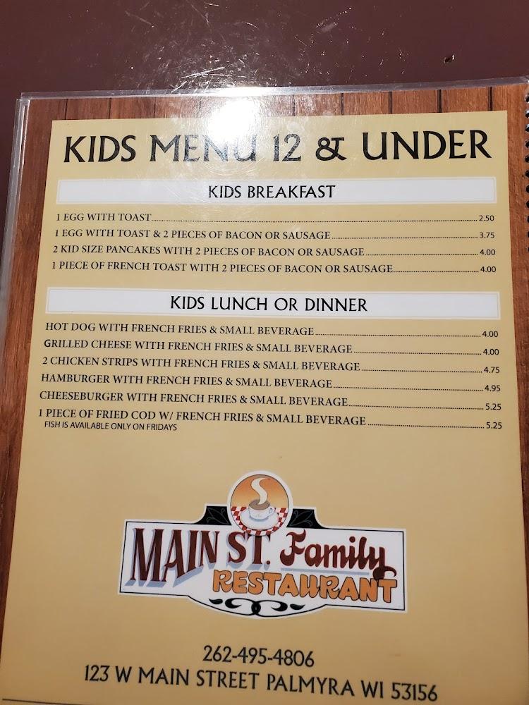 Main Street Family Restaurant Menu image 4